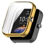 Per Amazfit Bip 3 / Bip 3 Pro Custodia protettiva universale per orologio galvanico in TPU a copertura totale (oro)