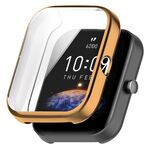 Per Amazfit Bip 3 / Bip 3 Pro Custodia protettiva universale per orologio galvanico in TPU a copertura totale (oro rosa)