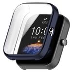 Per Amazfit Bip 3 / Bip 3 Pro Custodia protettiva universale per orologio galvanico in TPU a copertura totale (blu notte)