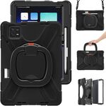 Custodia per tablet PC ibrido in silicone Xiaomi Pad 6/6 Pro con supporto e tracolla (nero)