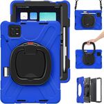 Custodia per tablet PC ibrida in silicone per Xiaomi Pad 6/6 Pro con supporto e tracolla (blu)