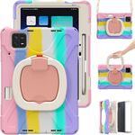 Custodia per tablet PC ibrido in silicone Xiaomi Pad 6/6 Pro con supporto e tracolla (rosa colorato)