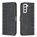 Custodia per telefono in pelle goffrata scozzese per Samsung Galaxy S22 + 5G (nera)