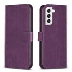 Per Samsung Galaxy S22+ 5G Custodia in pelle goffrata scozzese (viola)