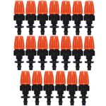 20 pz TF-118 Giardinaggio Irrigazione Sistema di irrigazione a goccia Set Accessori Gancio singolo Connessione 4/7mm Capillare (Arancione)