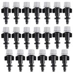 20 pz TF-118 Giardinaggio Irrigazione Sistema di irrigazione a goccia Set Accessori Gancio singolo Connessione 4/7mm Capillare (Grigio)