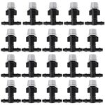 20 pz TF-118 Giardinaggio Irrigazione Sistema di irrigazione a goccia Set Accessori Entrambi i lati Connessione 4/7mm Capillare (Grigio)