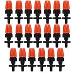 20 pz TF-118 Giardinaggio Irrigazione Sistema di irrigazione a goccia Set Accessori 6mm Singolo Gancio Collegamento 4/7mm Capillare (Arancione)