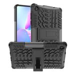 Per Lenovo Tab M8 4th Gen Tire Texture TPU + Custodia per tablet PC con supporto (nero)