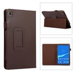 Per Lenovo Tab M8 4th Gen Litchi Texture Custodia in pelle per tablet (marrone)