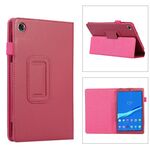 Per Lenovo Tab M8 4th Gen Litchi Texture Custodia in pelle per tablet (rosa rossa)