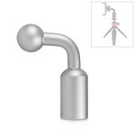 Adattatore base per staffa con testa a sfera in lega di alluminio PULUZ da 17 mm (argento)