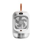 RD22 Ventola rotante per umidificazione Luce calda Atmosfera Luce Agitazione automatica Testa con display digitale Raffreddatore d'aria (bianco)