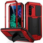 Per Samsung Galaxy S23 + 5G R-JUST Custodia scorrevole per fotocamera Design Life Impermeabile antipolvere antiurto (rosso)