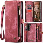 Per Samsung Galaxy S23+ 5G CaseMe 008 Custodia per telefono multifunzionale staccabile in pelle (rosso)