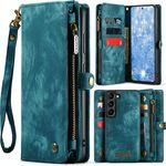 Per Samsung Galaxy S23+ 5G CaseMe 008 Custodia in pelle multifunzionale staccabile (blu)