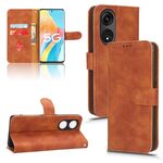 Per OPPO A1 Pro Skin Feel Custodia per telefono in pelle con vibrazione magnetica (marrone)