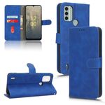 Per Nokia C31 Custodia per cellulare in pelle con vibrazione magnetica Skin Feel (blu)