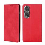 Per Honor 80 Pro Skin Feel Custodia per telefono in pelle con vibrazione orizzontale magnetica (rossa)