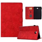 Per Samsung Galaxy Tab A 10.1 2016 T580 Custodia per tablet in pelle goffrata Tower (rosso)