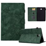Per Samsung Galaxy Tab A 10.1 2016 T580 Custodia per tablet in pelle goffrata Tower (verde)
