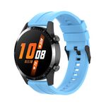 Per Huawei Watch 3 Pro Nuovo cinturino per orologio con fibbia nera in silicone da 22 mm (blu cielo)