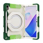 Custodia per Huawei MatePad 11 2023 Armor Contrast Colour Silicone + PC Tablet (verde colorato)