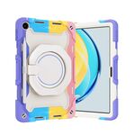 Custodia per Huawei MatePad SE 10.4 2023 Armor Contrast Colour Silicone + PC Tablet (rosa colorato)