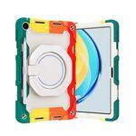Custodia per Huawei MatePad SE 10.4 2023 Armor Contrast Colour Silicone + PC Tablet (rosso colorato)