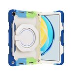 Custodia per Huawei MatePad SE 10.4 2023 Armor Contrast Colour Silicone + PC Tablet (blu colorato)