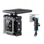 Monitor della pressione dei pneumatici senza fili solare per motocicletta con schermo a colori M9 con attacco a bullone per specchietto retrovisore