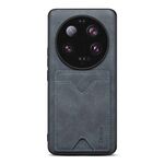 Per Xiaomi 13 Ultra Denior PU Cover posteriore Custodia per telefono con slot per schede (grigio)