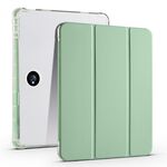 Per OPPO Pad 2 11.6 2023 Custodia per tablet in pelle TPU trasparente a 3 pieghe con slot per penna (verde)