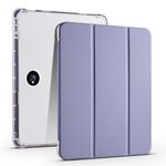 Per OPPO Pad 2 11.6 2023 Custodia per tablet in pelle TPU trasparente a 3 pieghe con slot per penna (viola lavanda)