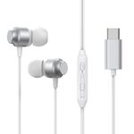 JOYROOM JR-EC06 Auricolare cablato in metallo tipo C in-ear, lunghezza: 1,2 m (bianco)