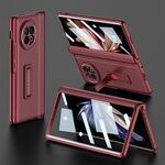 Per vivo X Fold2 GKK Custodia per telefono a copertura totale con cerniera pieghevole integrata con supporto (rosso)