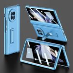 Per vivo X Fold2 GKK Custodia per telefono a copertura totale con cerniera pieghevole integrata con supporto (blu)