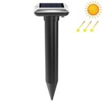 SJZ038 Repeller per topi ad ultrasuoni solare impermeabile per esterni Repeller per animali ad ultrasuoni, colore: nero