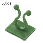 Ganci autoadesivi medi per piante rampicanti da 50 pezzi (verde)