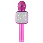 WS-1818 Microfono lampeggiante con luce a LED Microfono wireless Bluetooth audio autonomo (rosa)