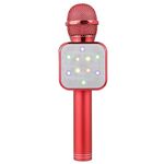WS-1818 Microfono lampeggiante con luce a LED Microfono wireless Bluetooth audio autonomo (rosso)
