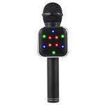 WS-1818 Microfono lampeggiante con luce a LED Microfono wireless Bluetooth audio autonomo (nero)