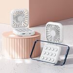 Ventilatore per mini telefono con collo pieghevole Ventilatore per banca di alimentazione con ricarica USB (bianco)