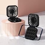 Ventilatore per mini telefono con collo pieghevole Ventilatore per banca di alimentazione di ricarica USB (nero)