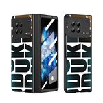 Custodia per telefono pieghevole galvanica integrata per vivo X Fold con cerniera (nera)