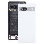Per Google Pixel 7A Cover posteriore batteria originale con copriobiettivo fotocamera (bianco)