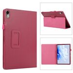 Per Huawei MatePad Air Custodia per tablet in pelle con texture Litchi da 11,5 pollici con supporto (rosa rossa)
