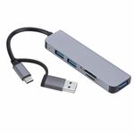 2302 5 in 1 Adattatore HUB per docking station multifunzione da USB+USB-C/Tipo-C a USB