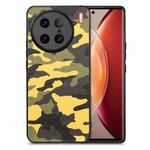 Custodia per cellulare con cover posteriore in pelle mimetica per vivo X90 Pro (giallo)