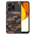 Cover posteriore in pelle mimetica per vivo Y35 (marrone)